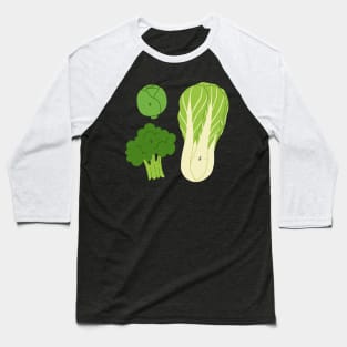 Cute green buddies vegetable set Baseball T-Shirt